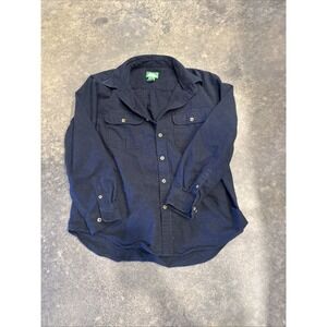 Itasca blue flannel‎ thick blue button up shirt XL